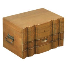 Anglo-Indian Teak Drawer Box with Scalloped Front