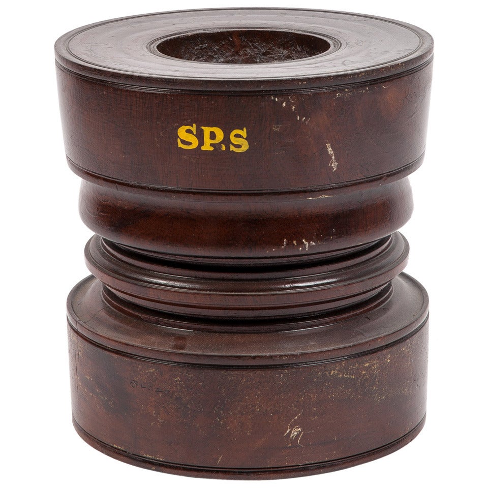 Solid Wood Rice Grinder from Southern India For Sale