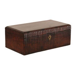 Anglo-Indian Rosewood Cashbox with Reeded Sides