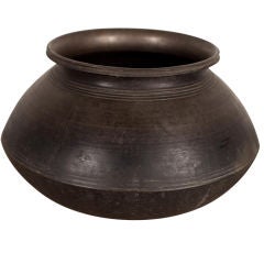 Solid Brass Cooking Pot or Water Vessel from Southern India