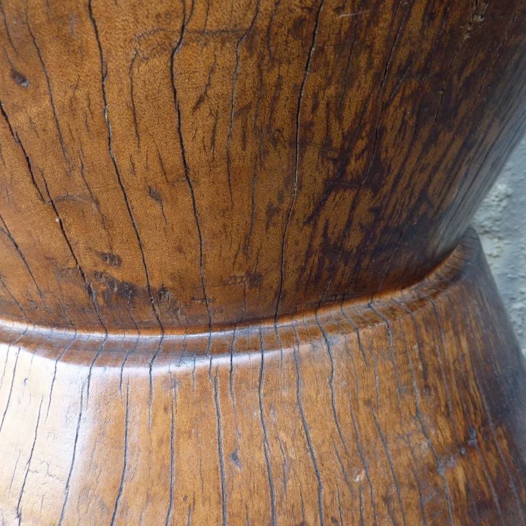 Large Solid Wood Rice Mortar from the Philippines 1