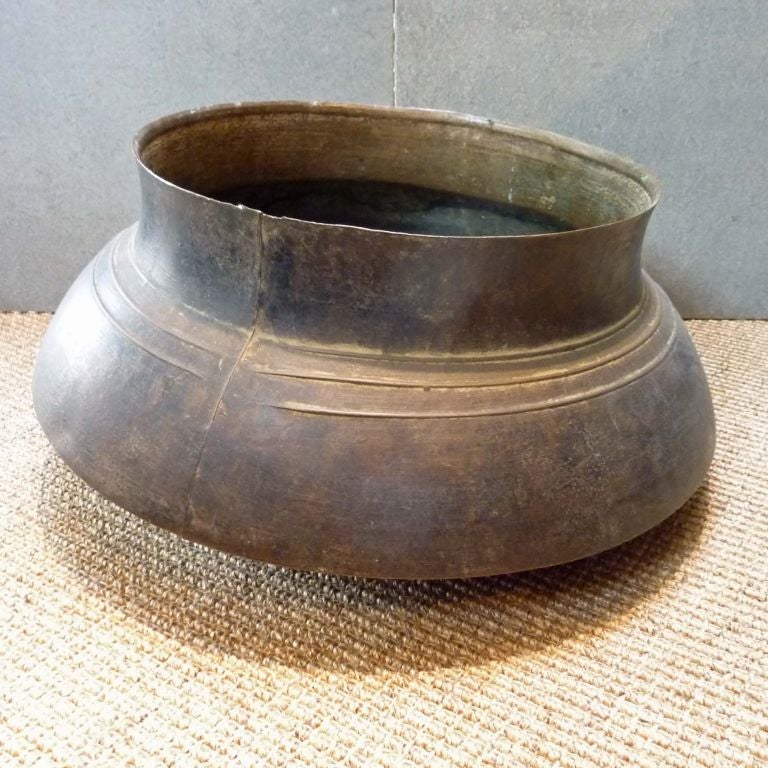 19th Century Cambodian Bronze Cooking Pot