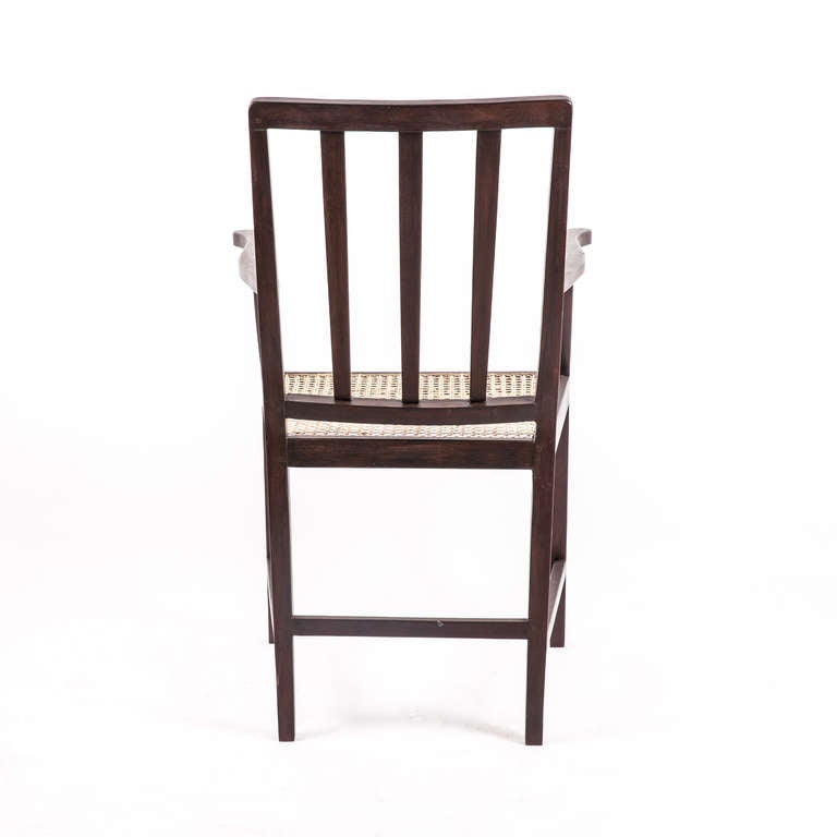 Cane Early 20th Century Nadun Wood Armchair from Ceylon For Sale