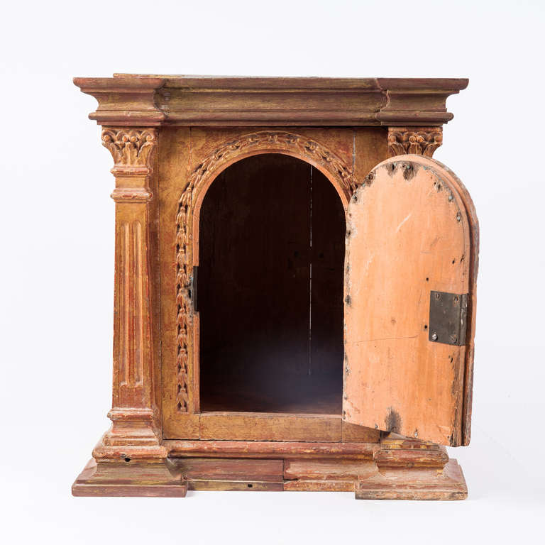 19th Century Indo-Portuguese Wood Tabernacle In Good Condition In Richmond, CA