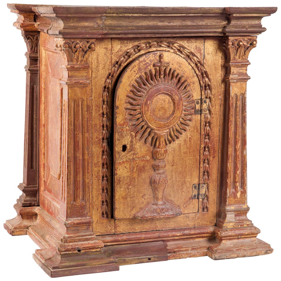 19th Century Indo-Portuguese Wood Tabernacle