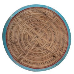 Carved Wood Tray with Painted edge from Suriname