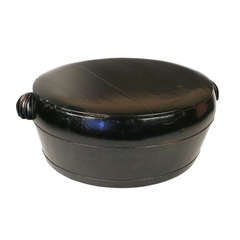 Round Elmwood Food Container with Lid