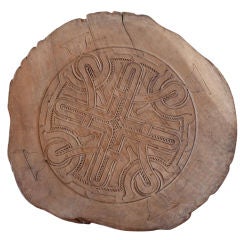 Large Carved Wood Tray from Suriname