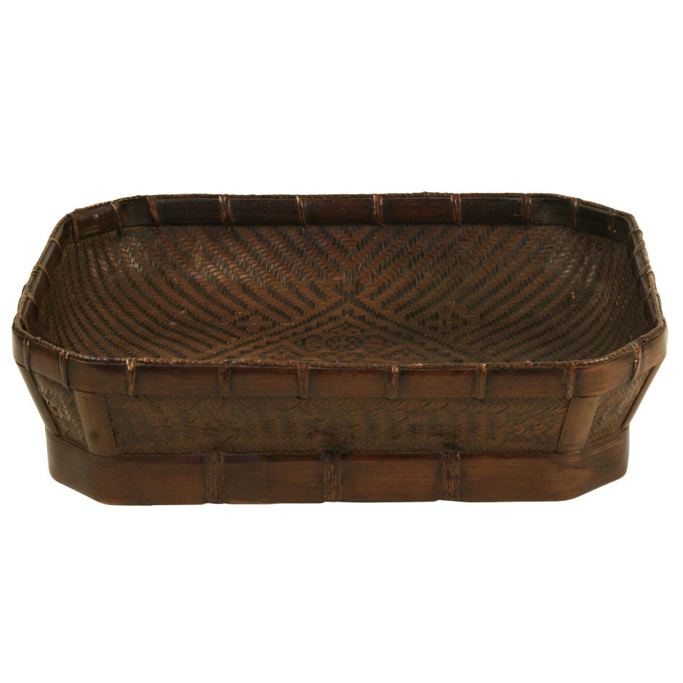 Zhejiang Bamboo Flat Basket For Sale