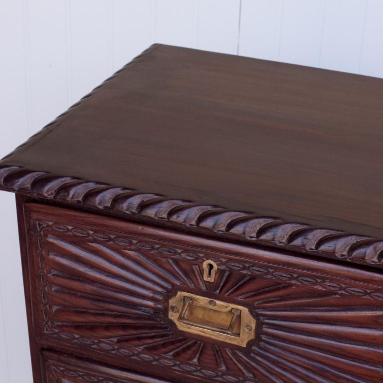 Indian Indo-Portuguese Rosewood Campaign Chest