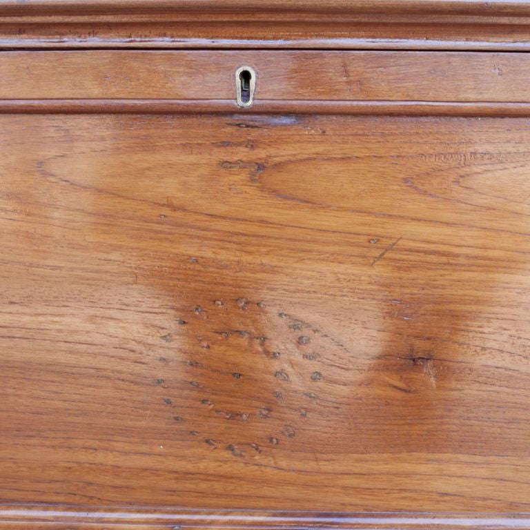 19th Century Anglo-Indian Teak Trunk with Two Drawers For Sale