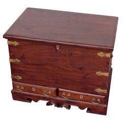 Anglo-Indian Small Size Teak Trunk