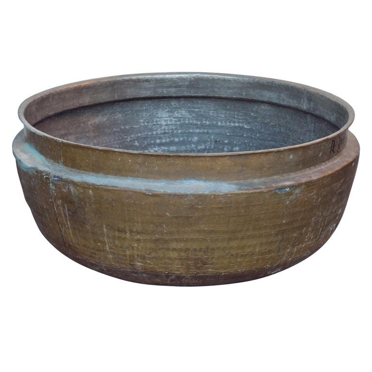 Large Solid Brass Indian Pot For Sale
