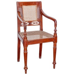 Antique Anglo-Indian Solid Teak Arm Chair