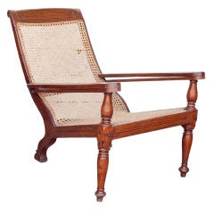 Antique Anglo-Indian Teak Plantation Chair