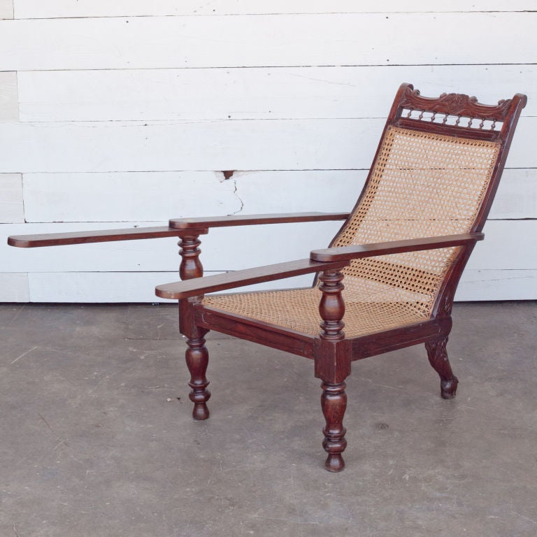 Anglo-Indian Solid Rosewood Plantation Chair 1