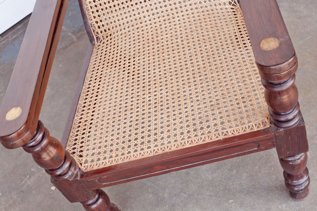 Anglo-Indian Solid Rosewood Plantation Chair 4