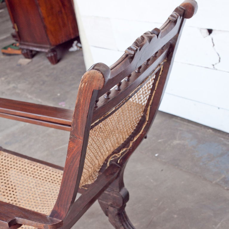Anglo-Indian Solid Rosewood Plantation Chair 6