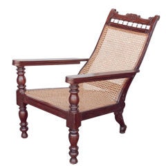 Anglo-Indian Solid Rosewood Plantation Chair