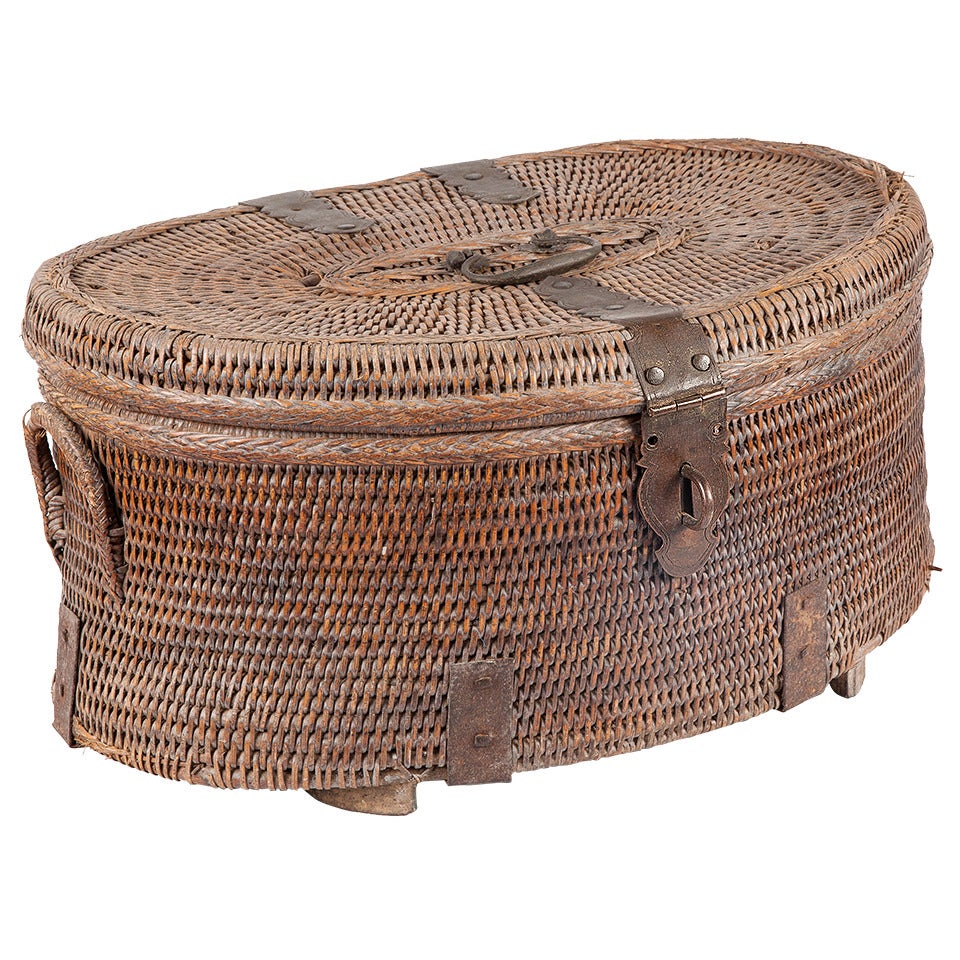 Rattan Basket from Southern India For Sale
