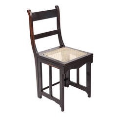 Anglo-Indian Ebony Folding Campaign Chair