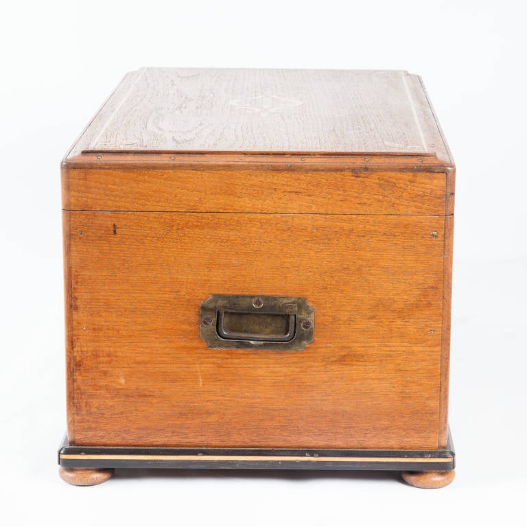 Anglo-Indian Teak Cashbox with Inlay