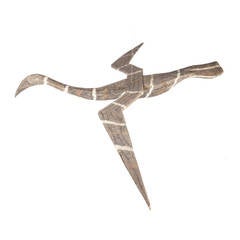 Vintage Wood Spirit Bird Sculpture from Indonesia