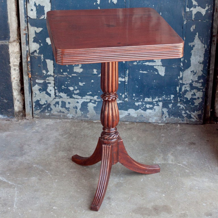 AngloIndian Solid Rosewood TiltTop Side Table on Three Legs at 1stDibs