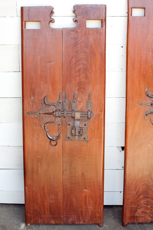 South Indian Solid Wood Doors with Brass Hardware For Sale 1