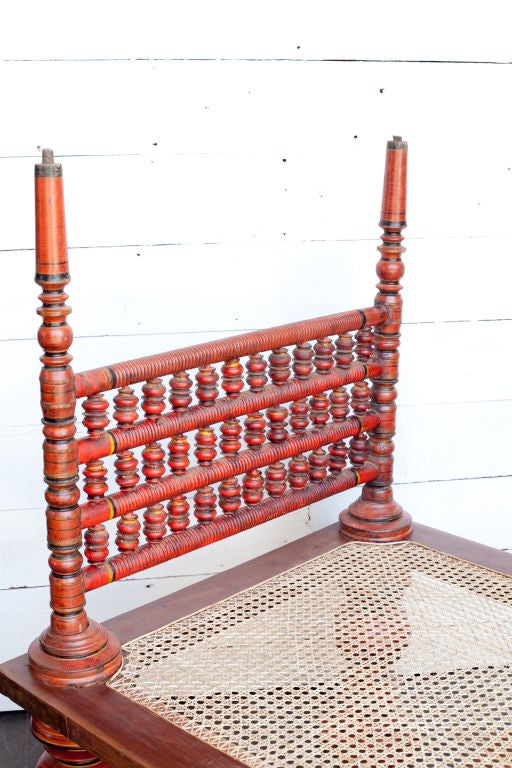 South Indian Painted Daybed with Removable Sides For Sale 3