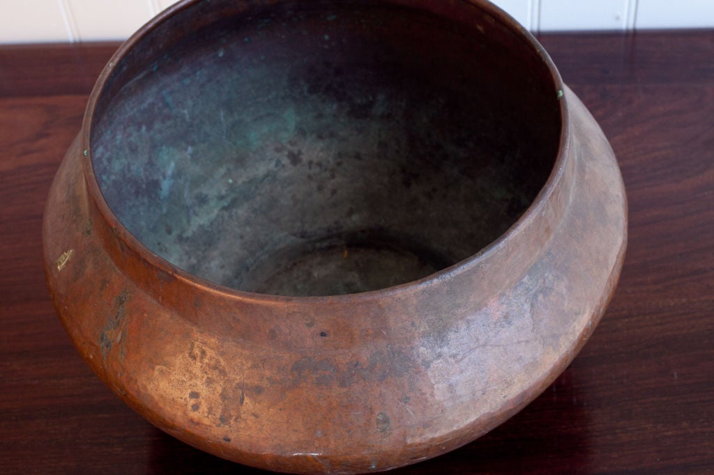 Indian Vintage Hammered Copper Water Pot