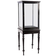 Antique Anglo-Indian Ebonized Display Cabinet on Stand