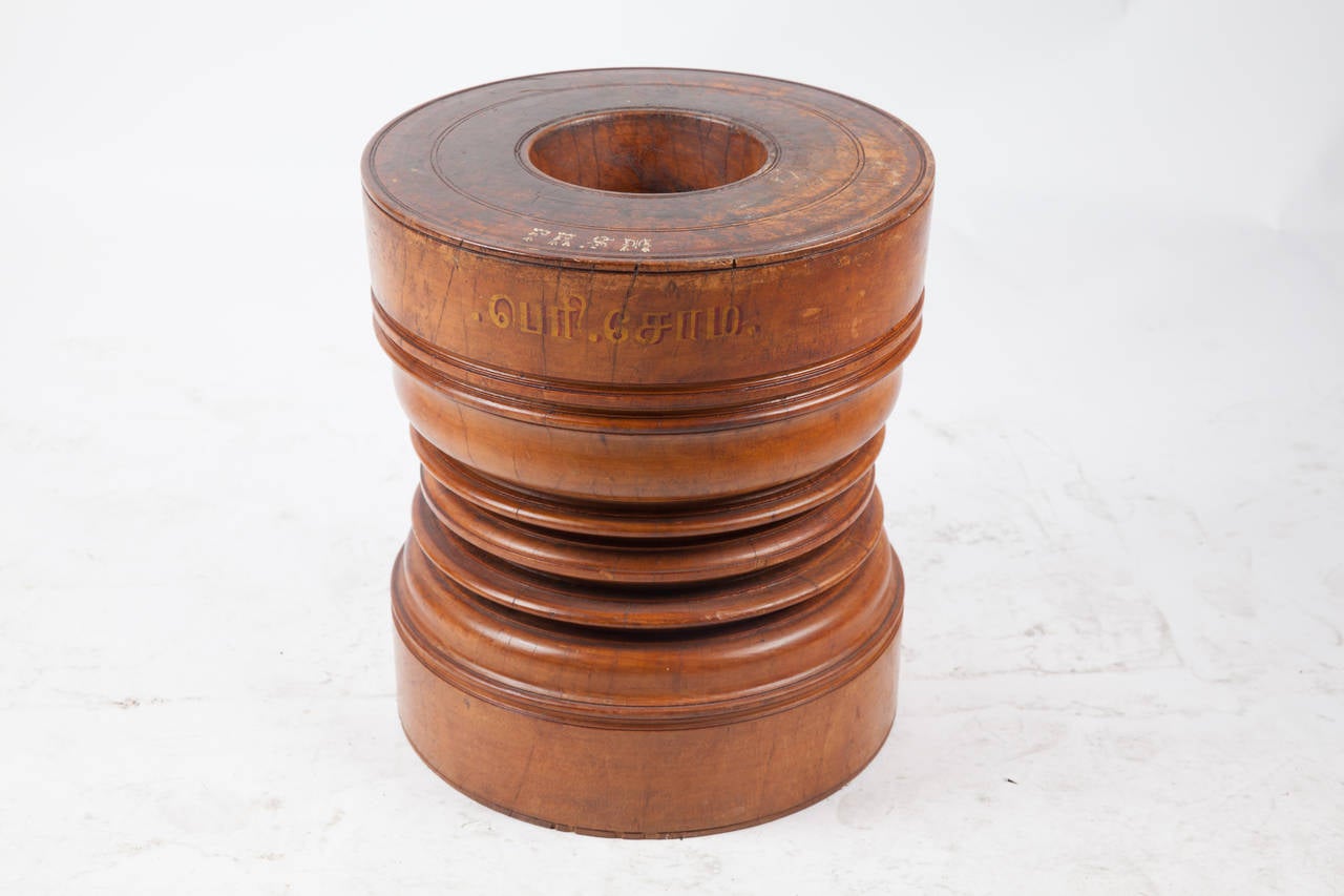 Indian Solid Satinwood Rice Grinder from Southern India