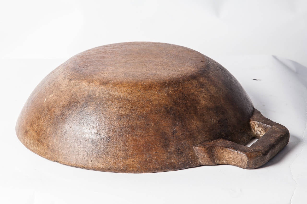 20th Century Wood Bowl with Handle from the Philippines