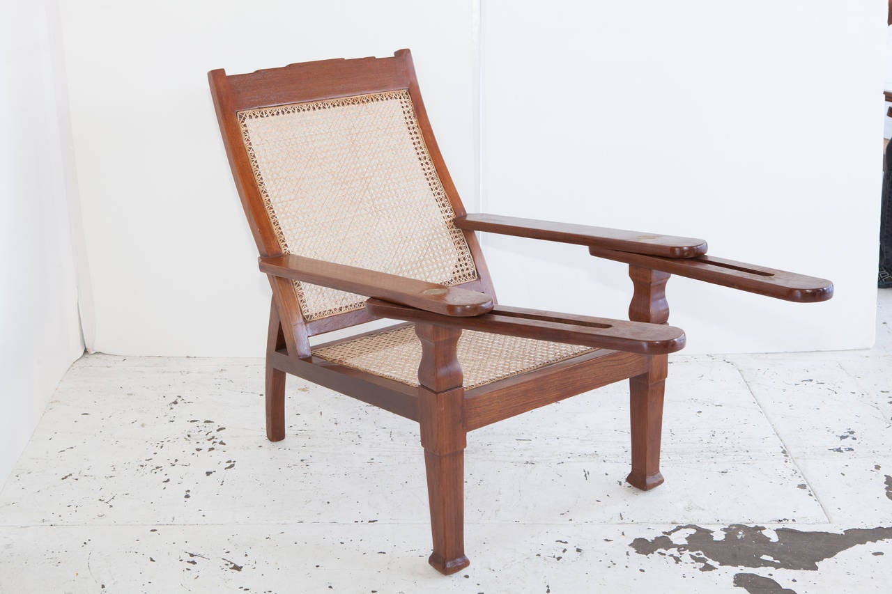 Anglo-Indian Teak Plantation Chair In Good Condition In Richmond, CA
