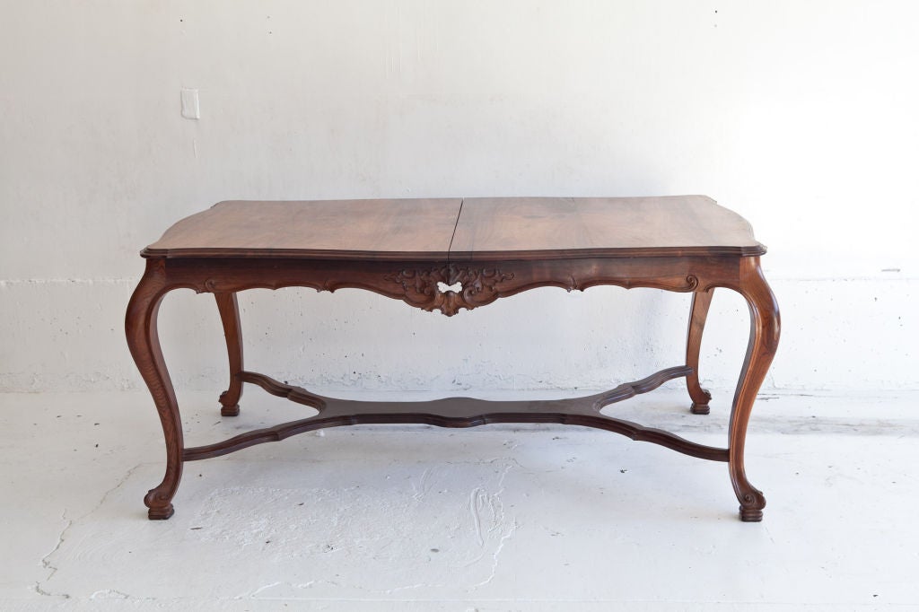 Brazilan Rosewood Dining Table with Two Leaves