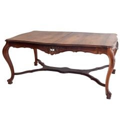 Brazilan Rosewood Dining Table with Two Leaves