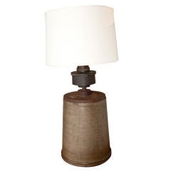 Vintage Foundry Pattern Barrel Table Lamp