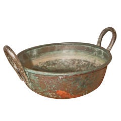Used Copper Cooking Pot from Ceylon