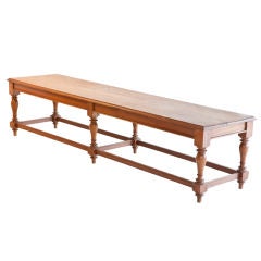 Anglo-Indian Solid Satinwood Bench