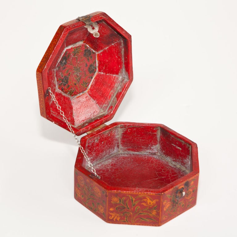 Indo-Portuguese Box with Mughal Indian Painting 1
