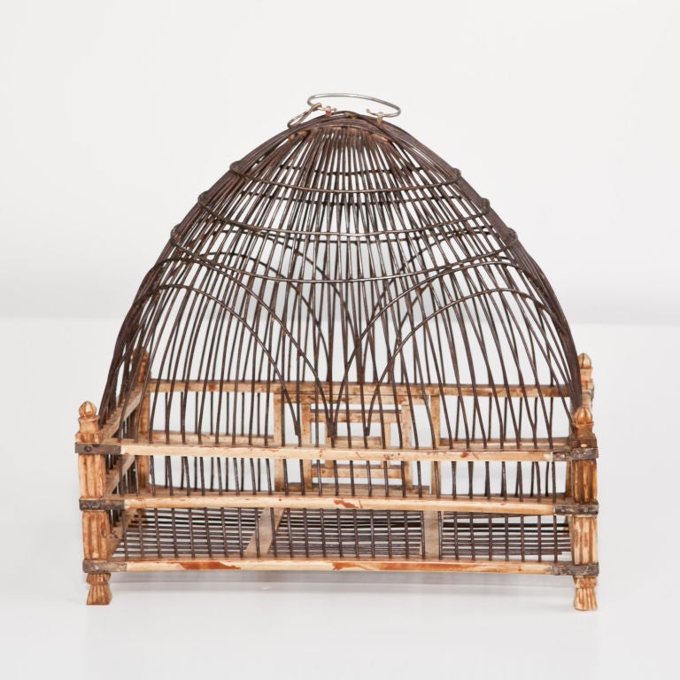 18th Century and Earlier 18th Century Mughal Ivory Birdcage For Sale