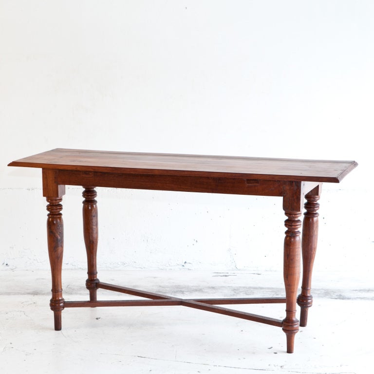 Colonial Jackfruit Wood Console Table For Sale at 1stDibs