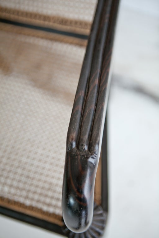 Sri Lankan Colonial Grandfather Chairs in Ebony