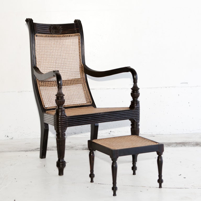 Colonial Grandfather Chairs in Ebony 1
