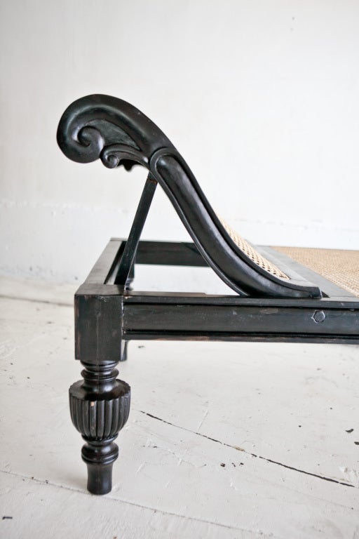 19th Century Anglo-Indian Daybed in Ebony