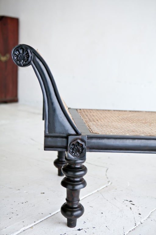 Contemporary Anglo-Indian Ebony Daybed For Sale