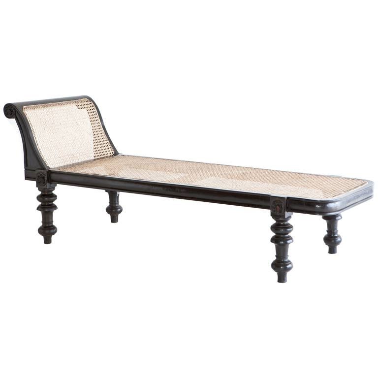 Anglo-Indian Ebony Daybed For Sale