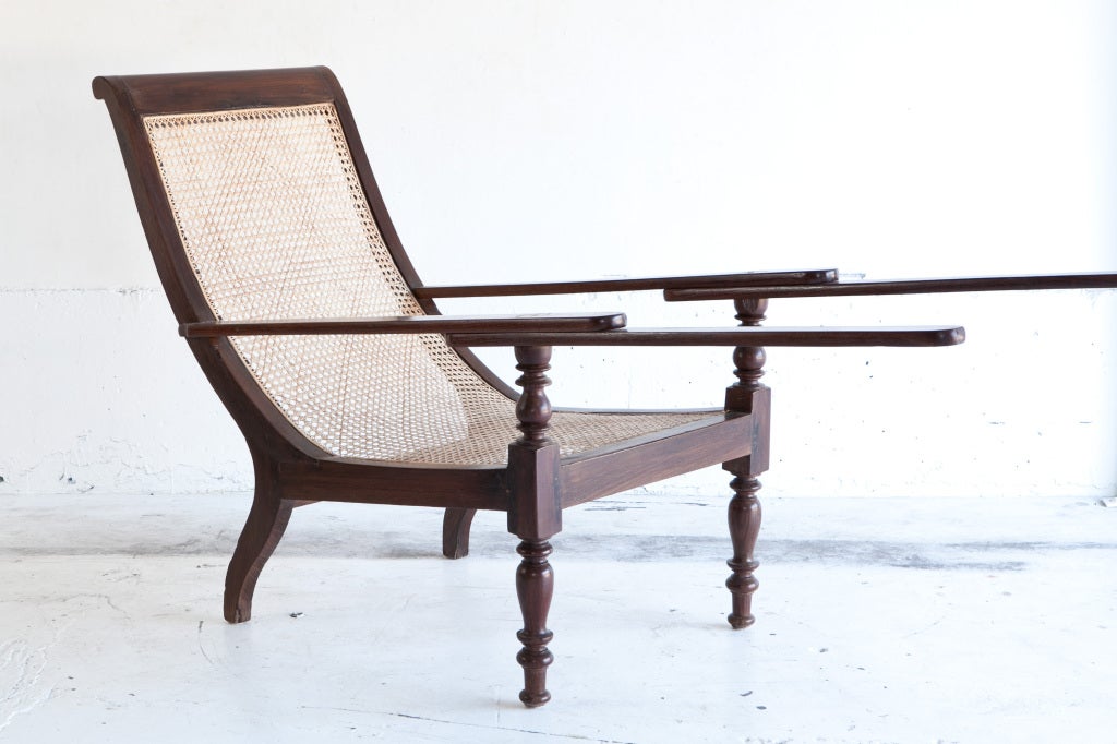 19th Century Anglo-Indian Rosewood Plantation Chair
