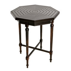Dutch Colonial Ebony Octagonal Side Table